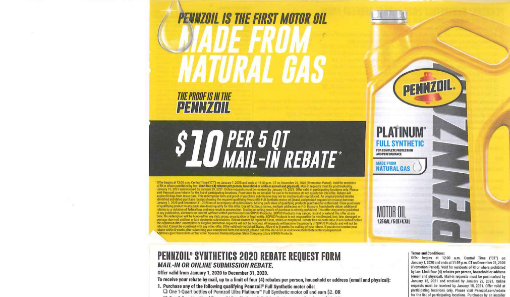 How To Get Pennzoil Rebate Form That Offers Saving Till The End of 2022