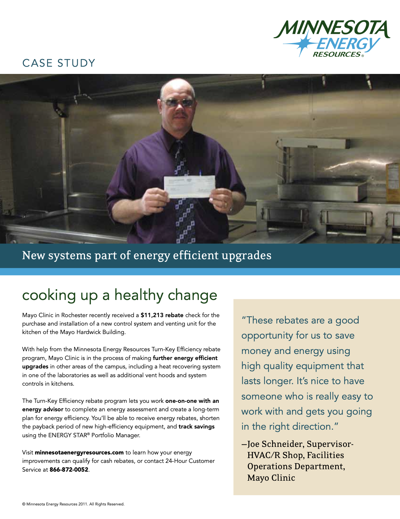 Mayo Clinic Energy Efficiency Rebate