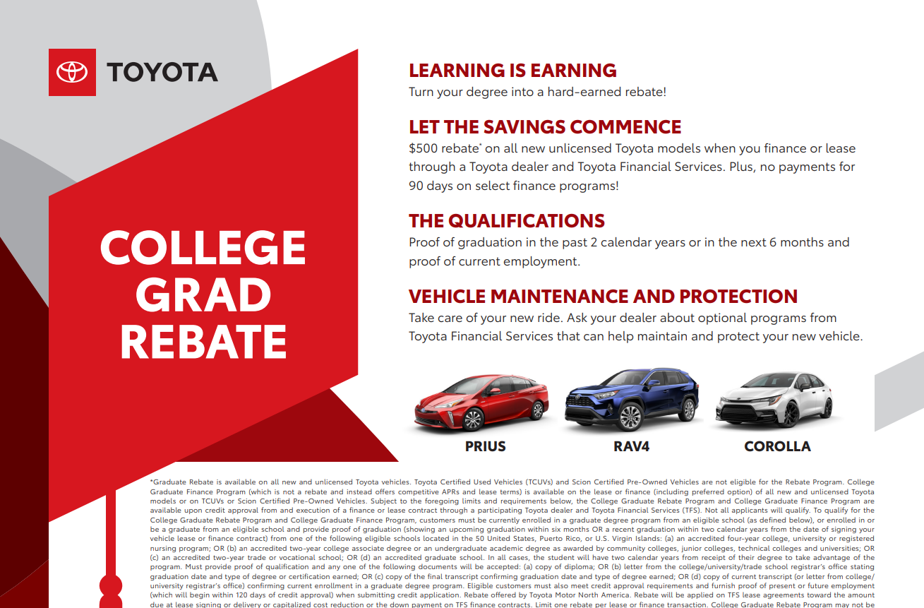 Toyota College Grad Rebate