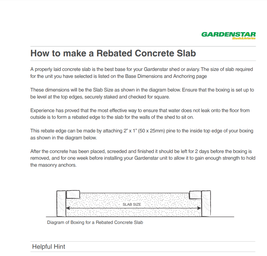 How To Form A Rebate In Concrete Slab