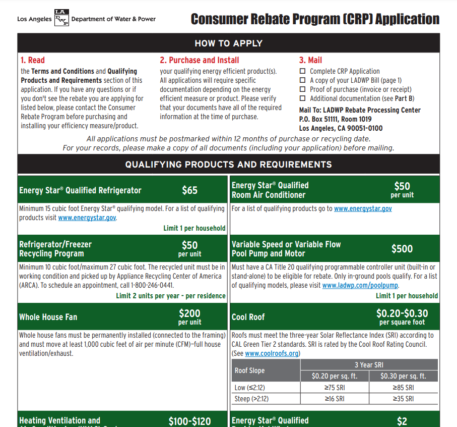 Consumer Rebate Program Form