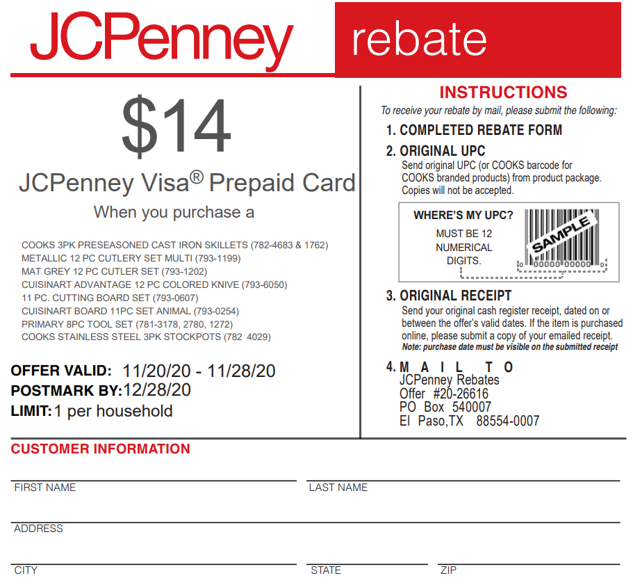 JCPenney Rebate
