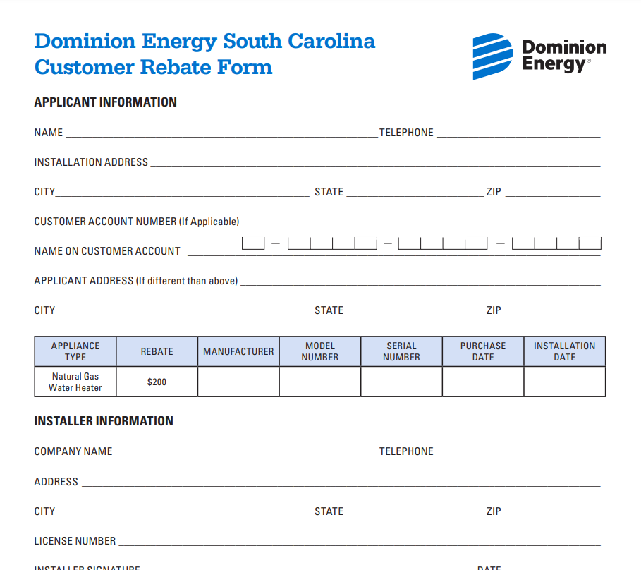 Dominion Energy Rebate Form 2023