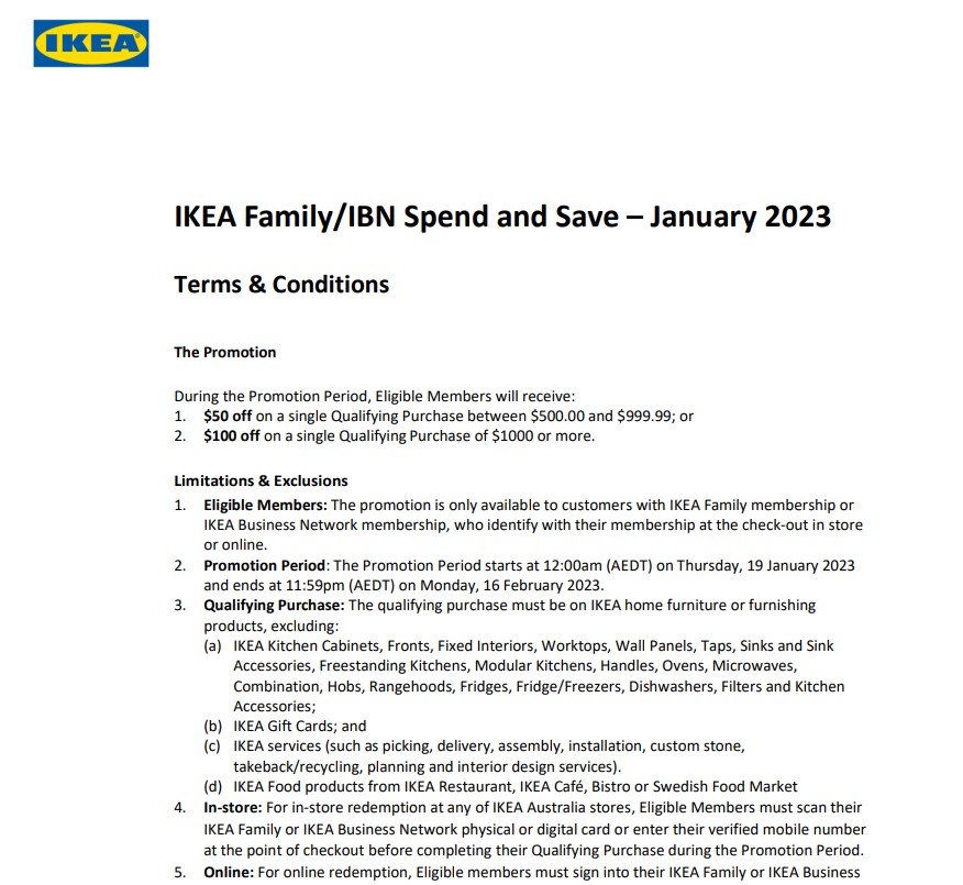 IKEA Rebate 2023