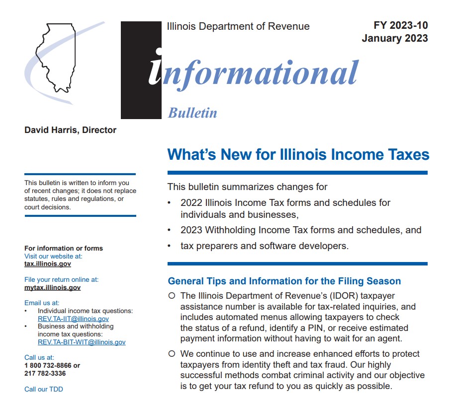 Illinois Property Tax Rebate Form 2023