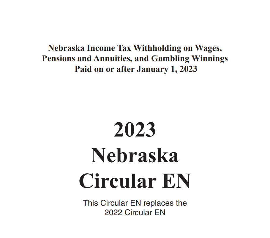 Nebraska Tax Rebate 2023