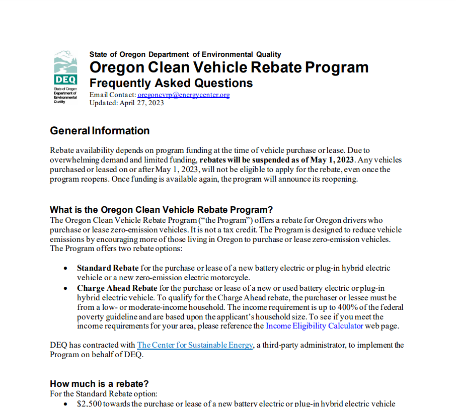 Oregon Tax Rebate 2023
