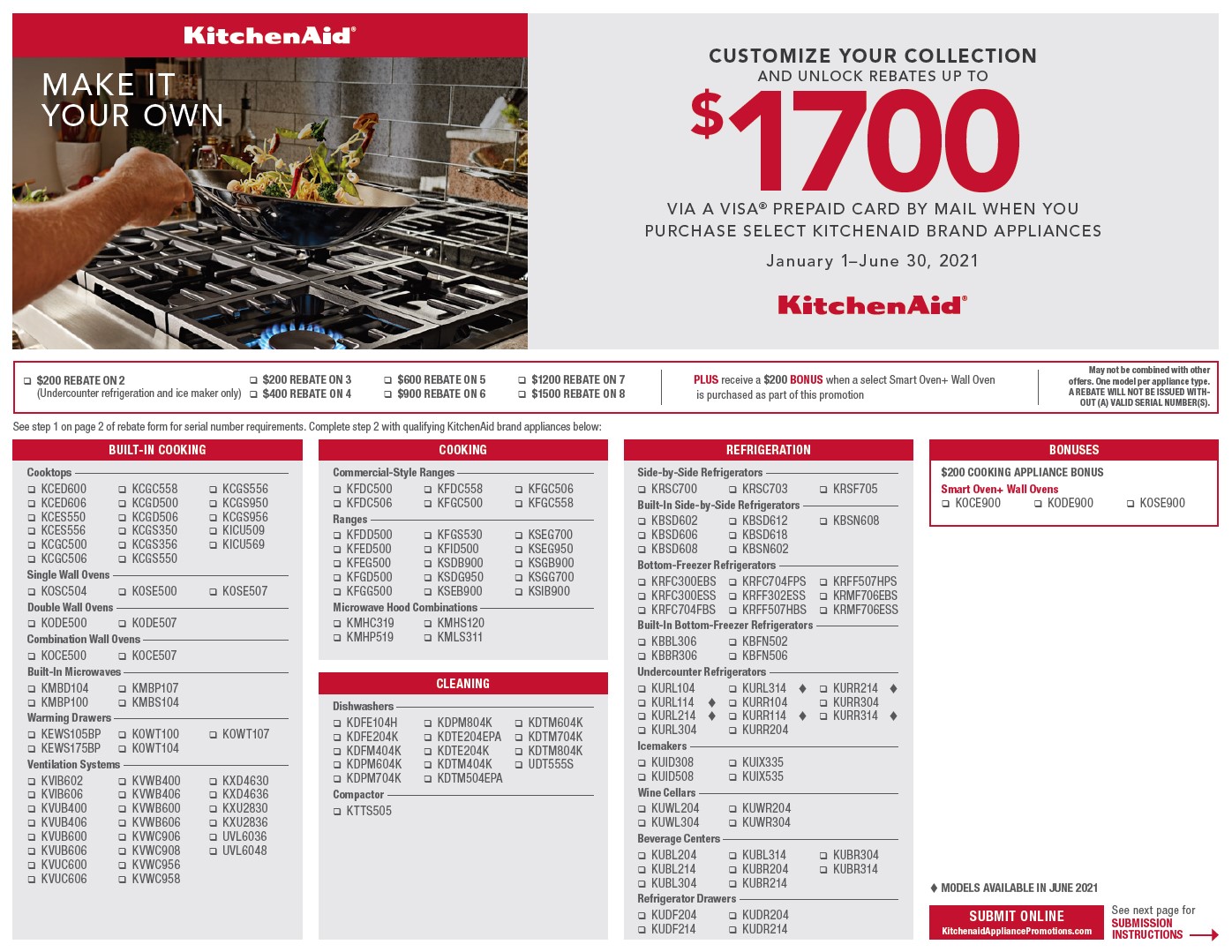 KitchenAid Printable Rebate Form