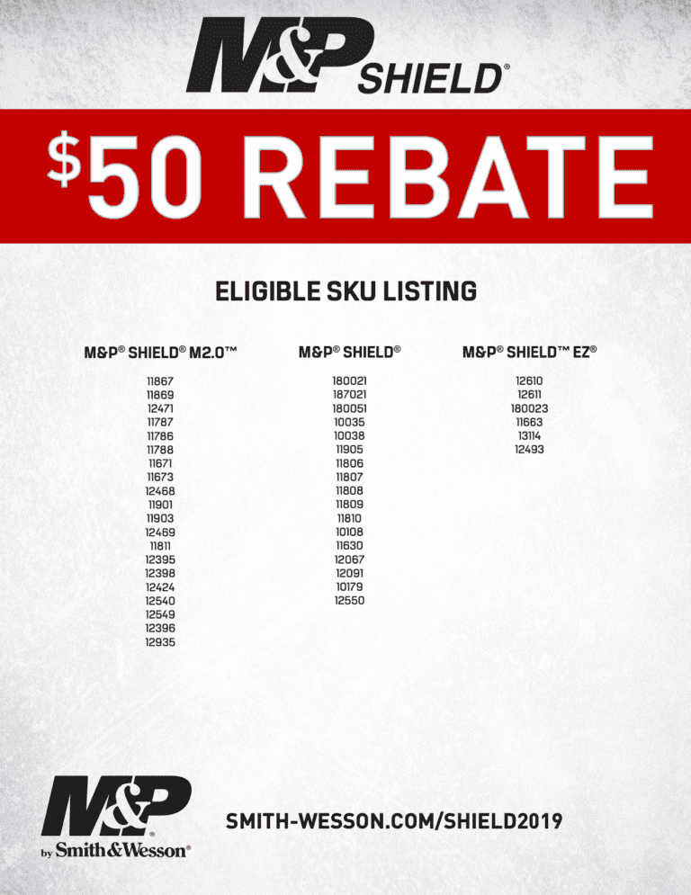 Smith And Wesson Rebate Tracking Printable Rebate Form