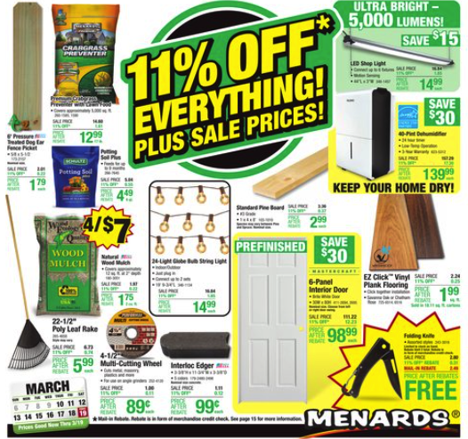 Find Out When The Next Menards 11 Rebate Is Happening Printable 