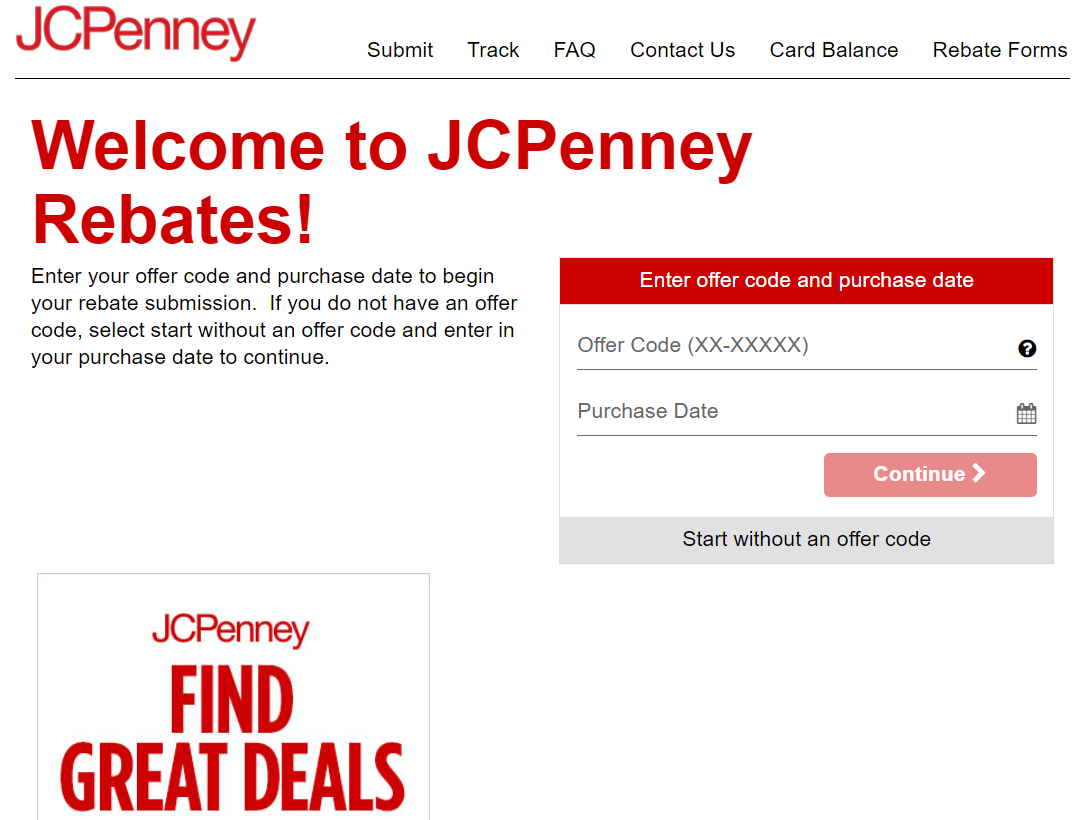 JCPenney Rebate Form 2024