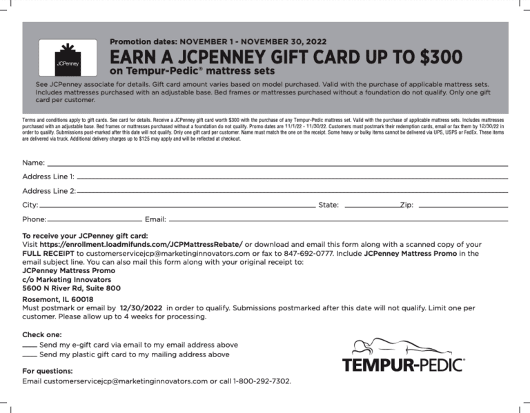 Jcpenny Appliance Rebate Forms