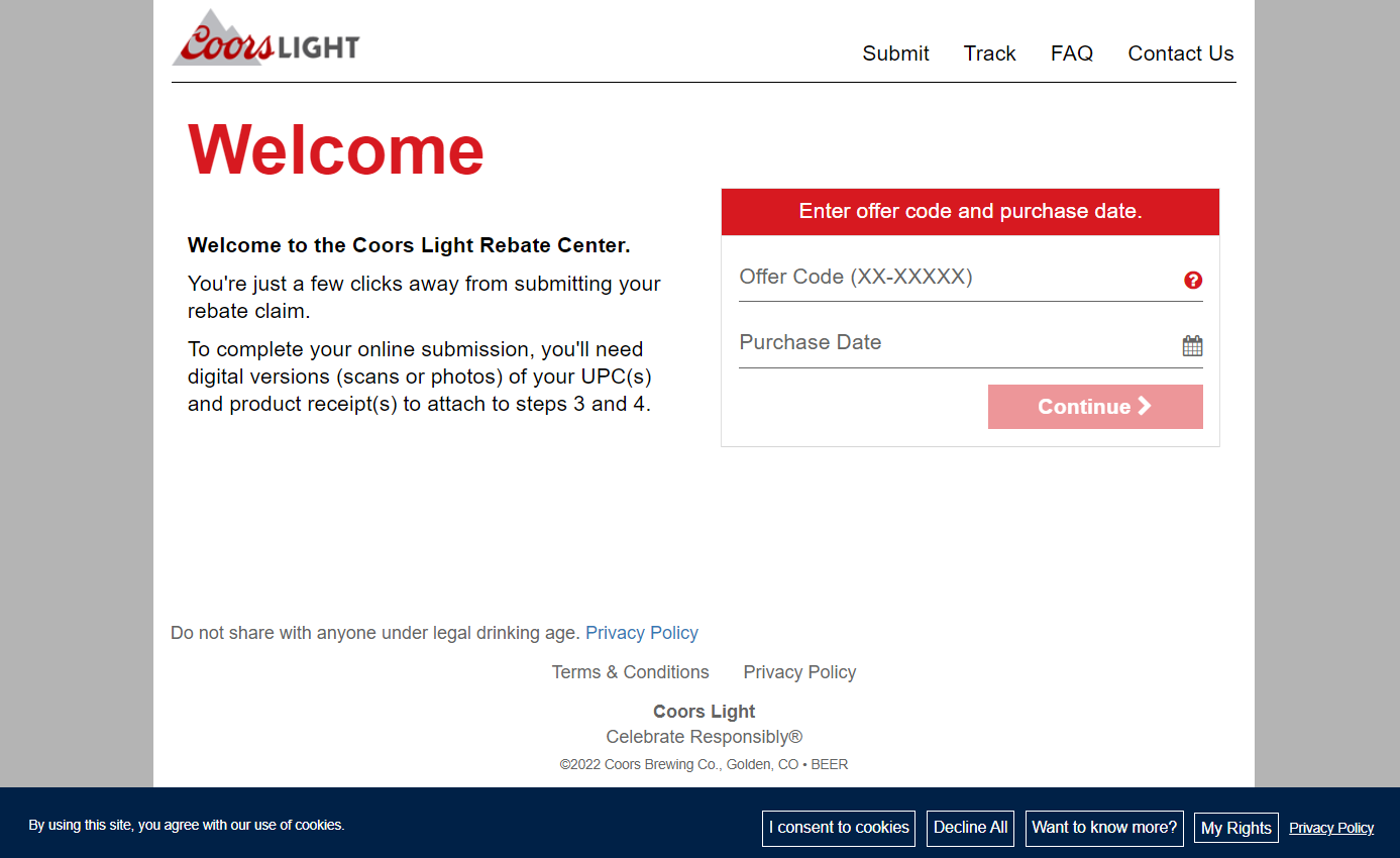 Coors Light Mail In Rebate Form