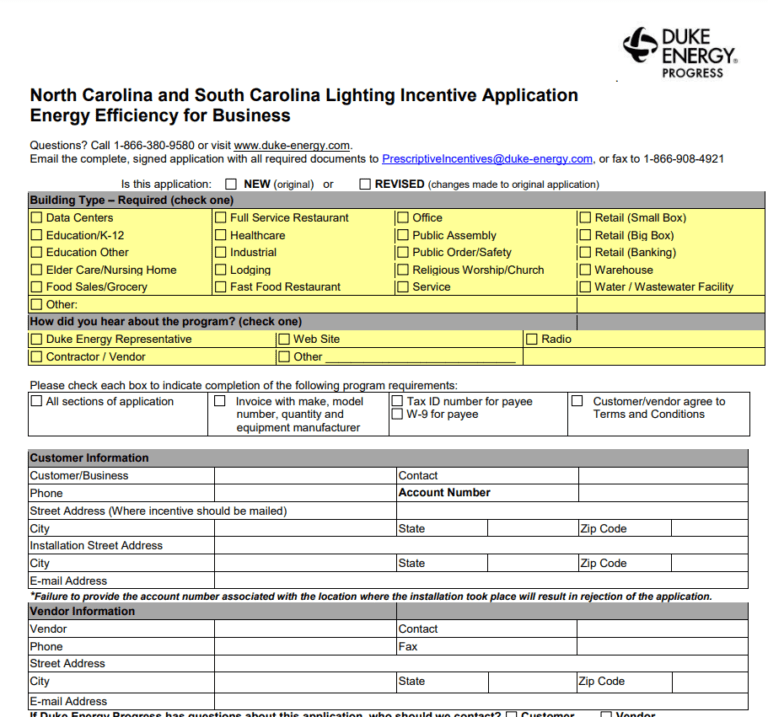 Energy Star Appliance Rebate Application Form