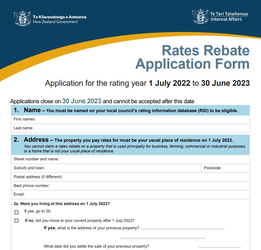 Rates Rebate Form For Pensioners Durban 2022 Application Printable 