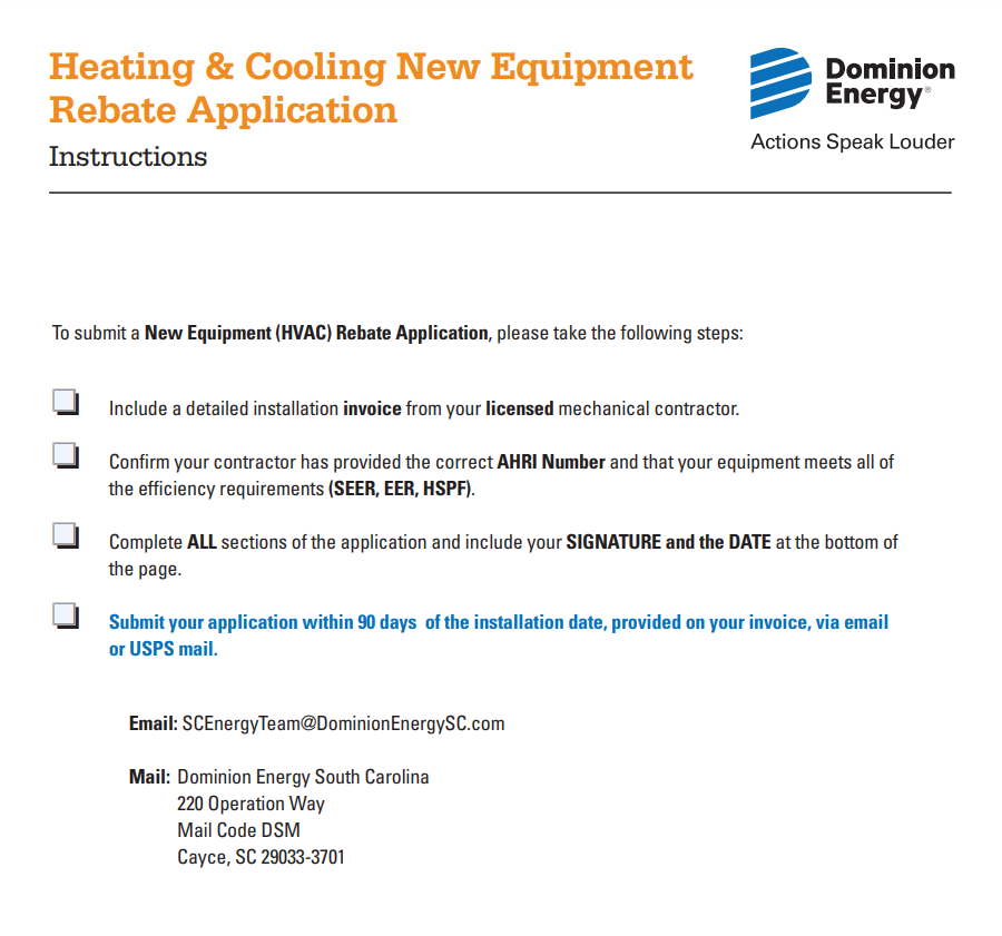 Dominion Energy Rebate Form By State Printable Rebate Form