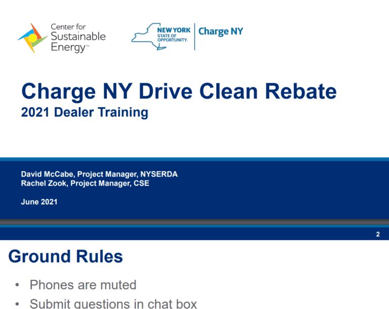 New York Drive Clean Rebate Program