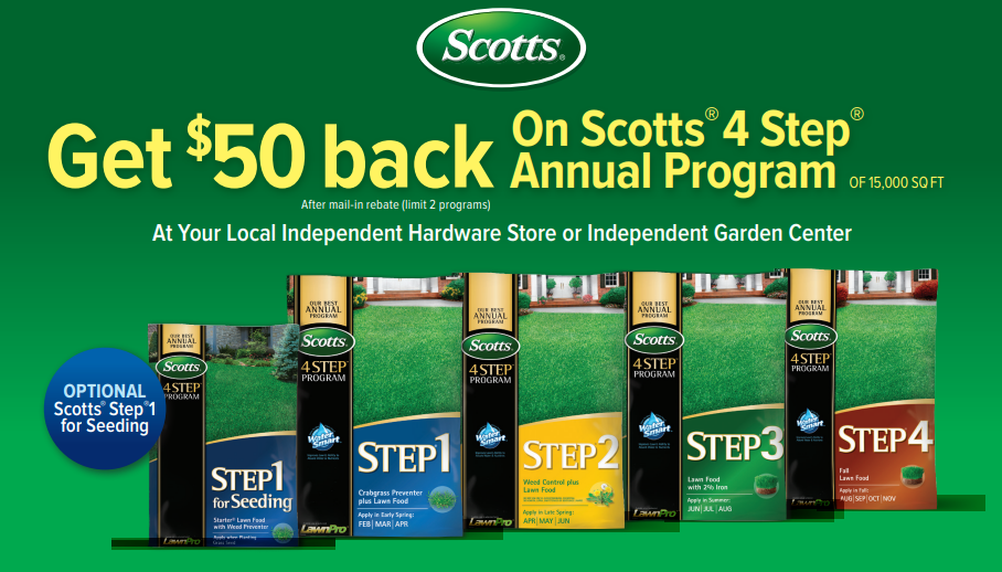 Scotts 4 Step Program Rebate Printable Rebate Form