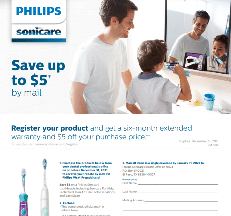 Philips Sonicare Rebate Customer Service Printable Rebate Form