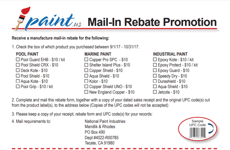 Mail in Rebates Forms Printable Rebate Form