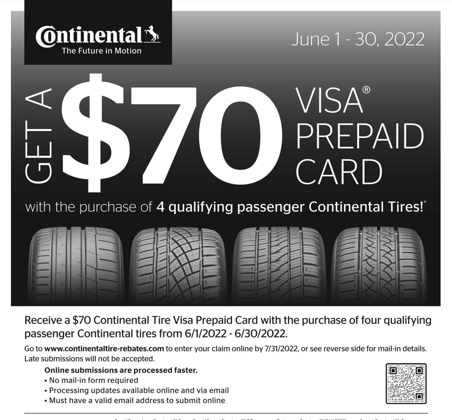 Continental Tires Rebate June