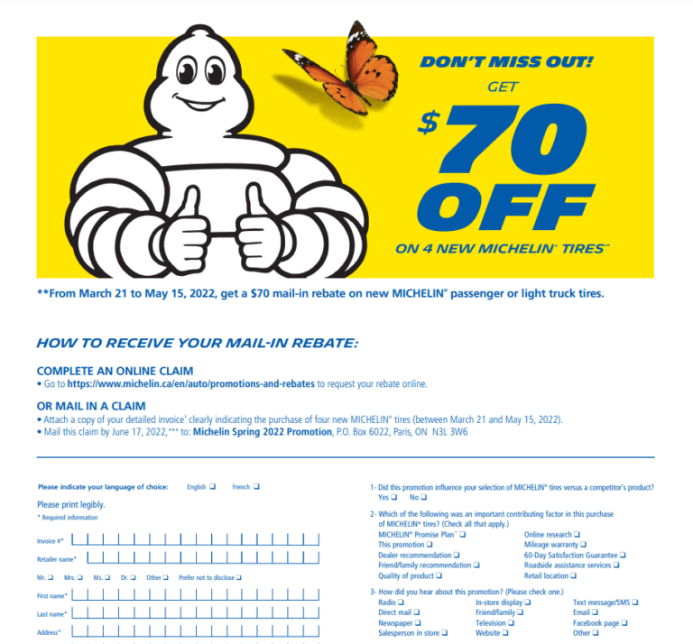 Michelin Dr Form Printable Printable Forms Free Online