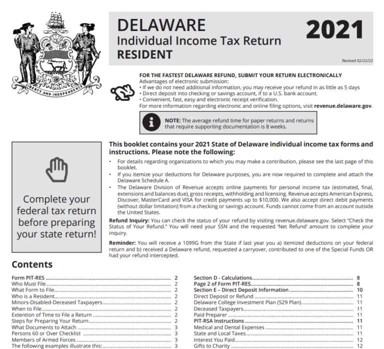Delaware Tax Rebate