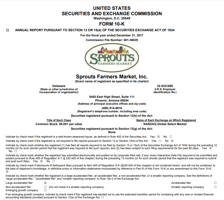 Sprouts Farmers Market LLC Rebate