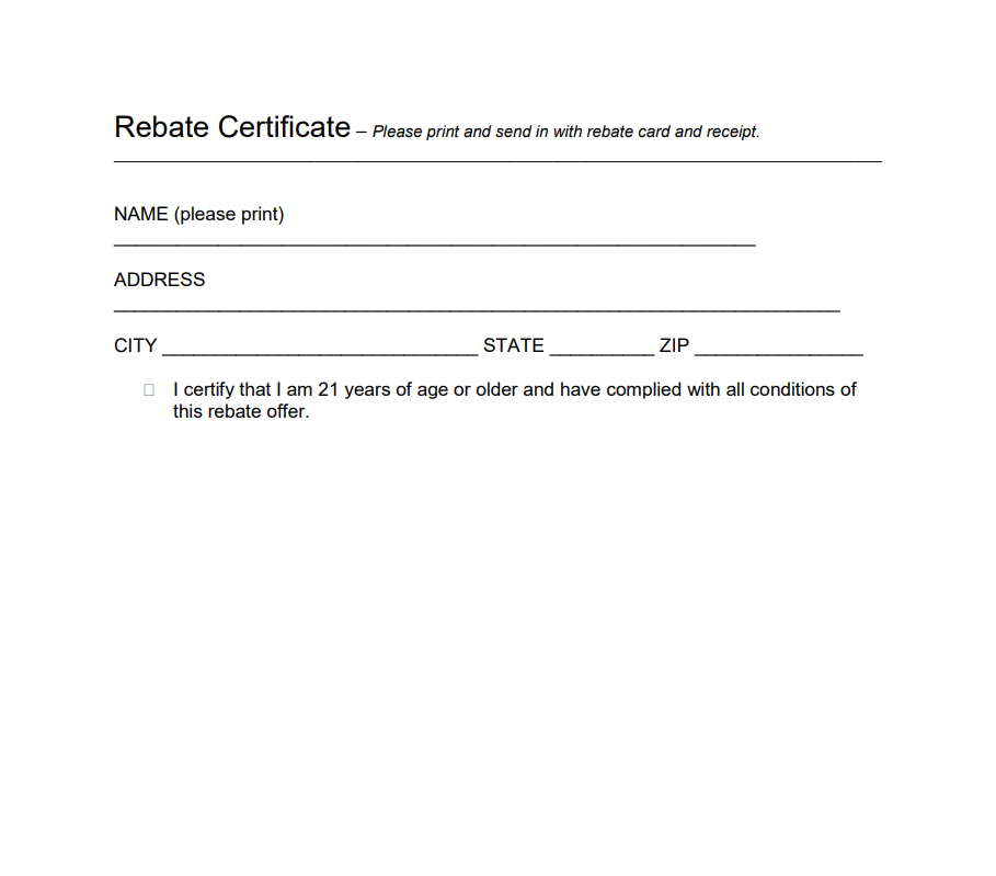 White Claw Rebate 2023 Address Printable Rebate Form