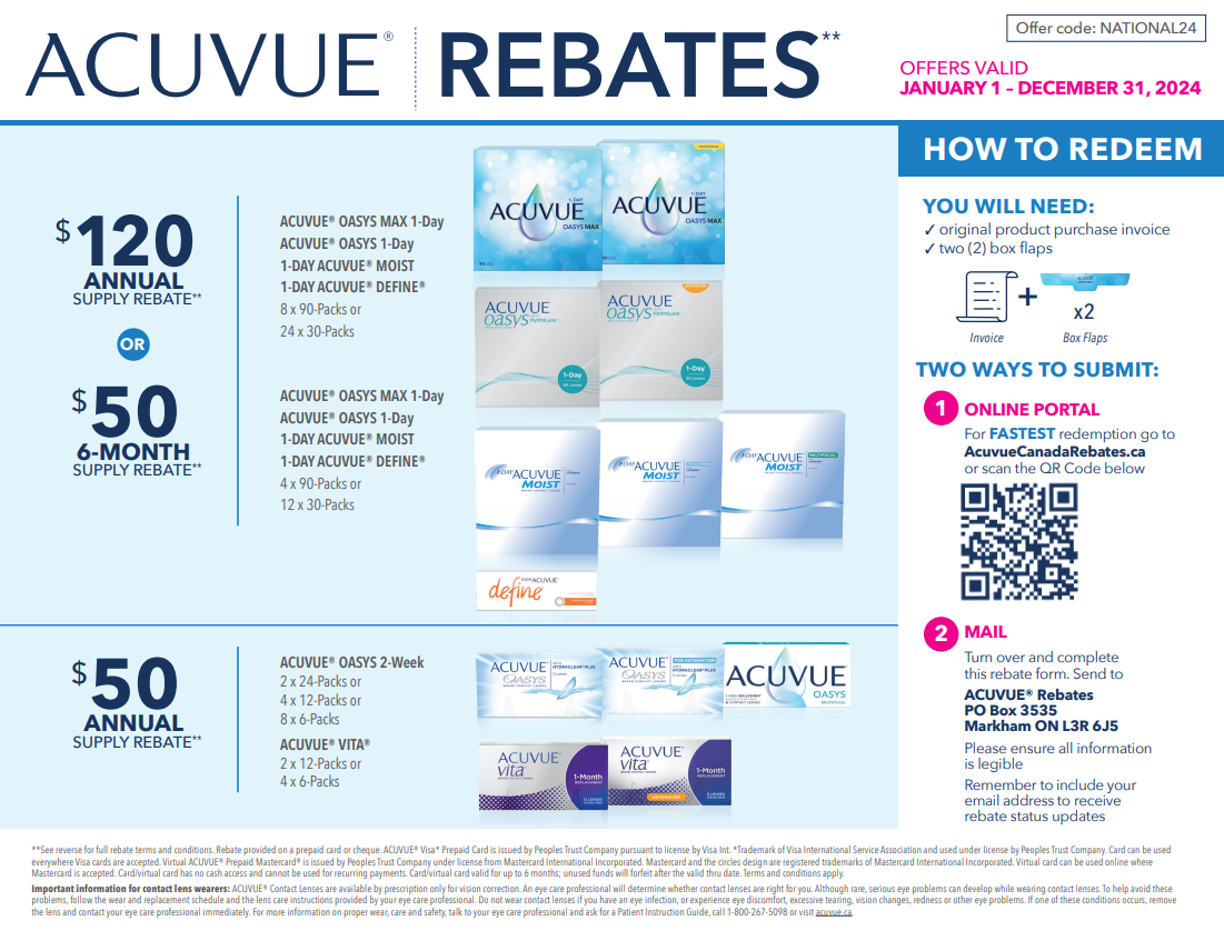 Acuvue Rebate Form 2024 Printable Rebate Form