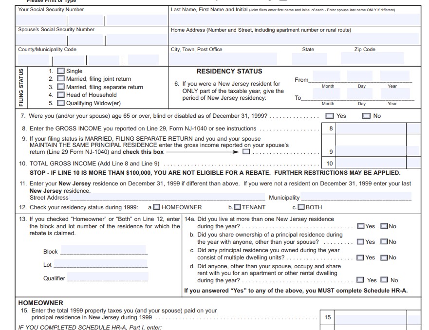 Ev New Jersey Rebate Printable Rebate Form