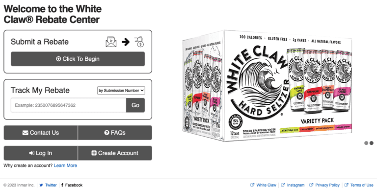 White Claw Mail In Rebate Form