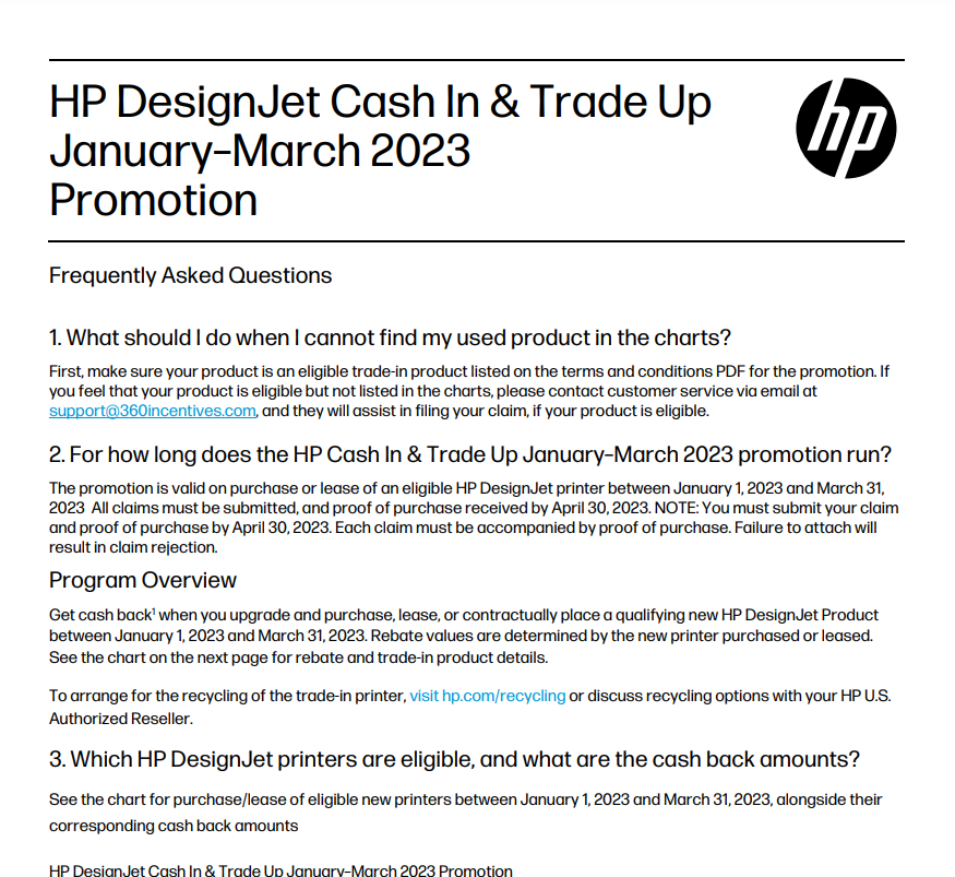HP Rebate 2024