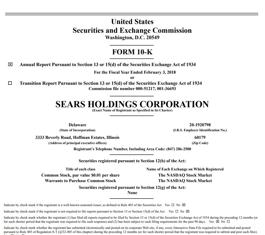 Sears Holdings Corporation Rebate 2023