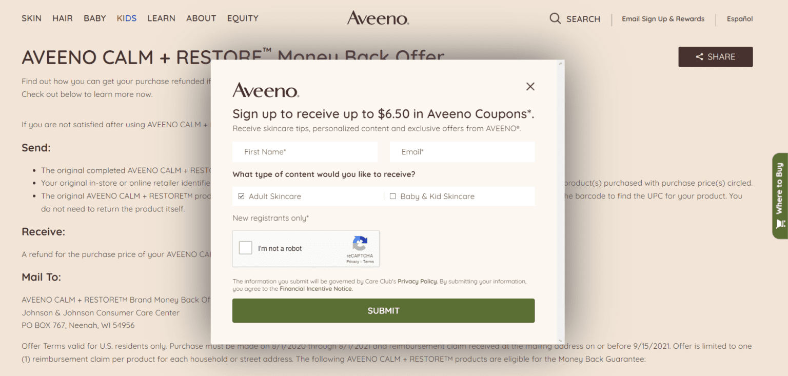 Get the Best Skin Care with Aveeno Rebate 2024