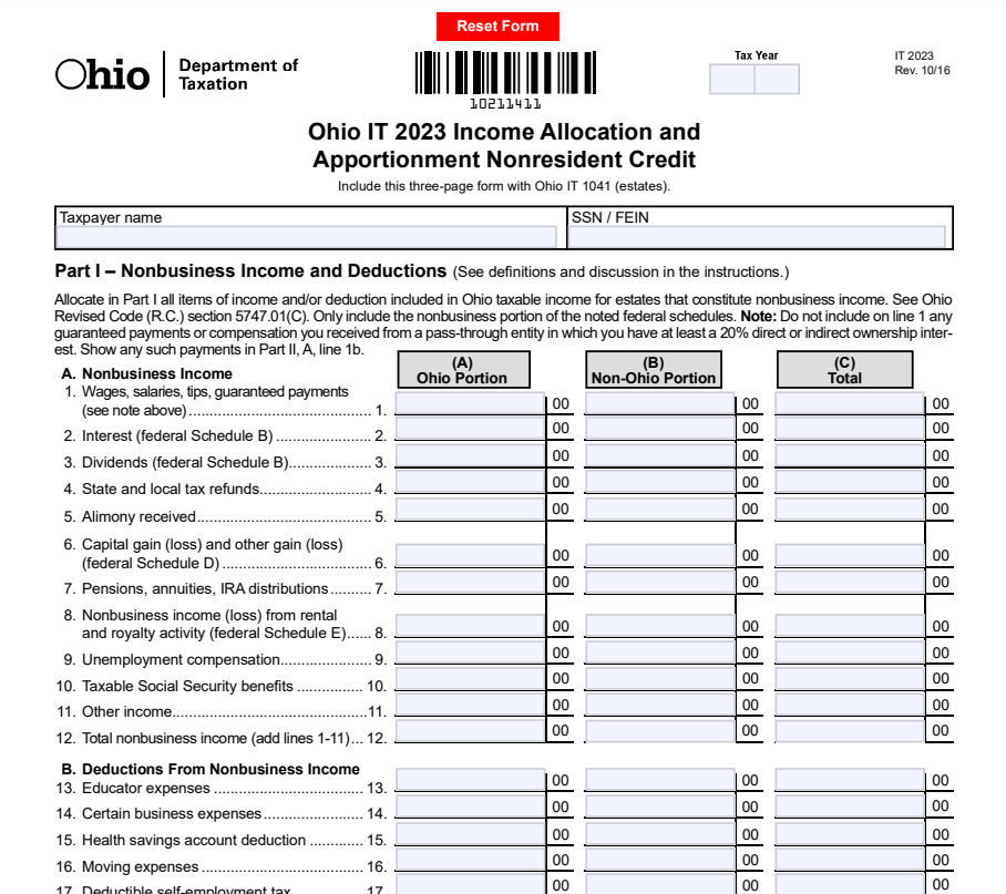 Ohio Tax Rebate 2023 Maximize Your Tax Savings Printable Rebate Form