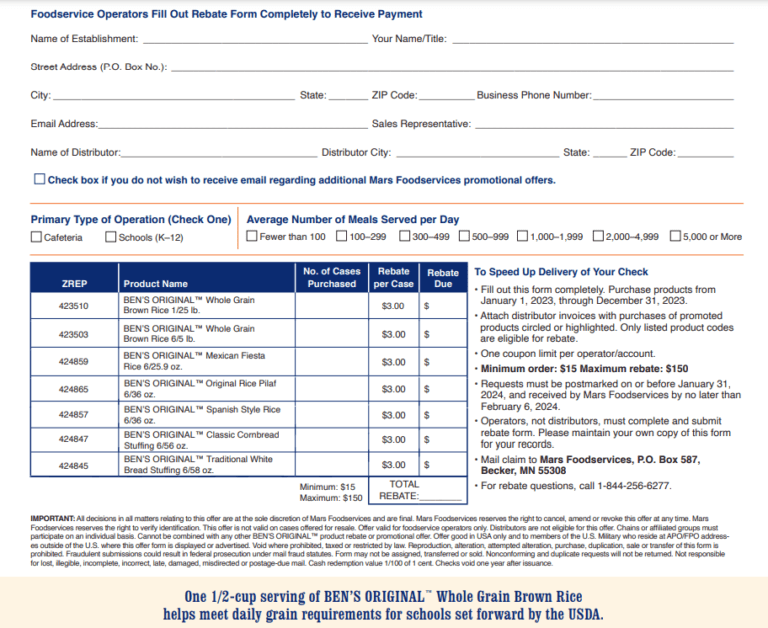 Mars Rebate 2023 How To Claim Your Rebate And Save Printable Rebate Form