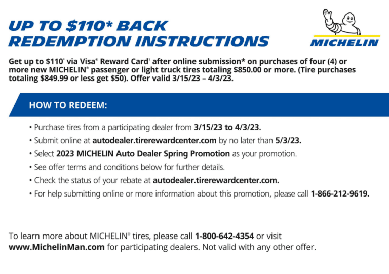 Michelin Rebate 2024 Ultimate Guide to Maximize Tire Savings