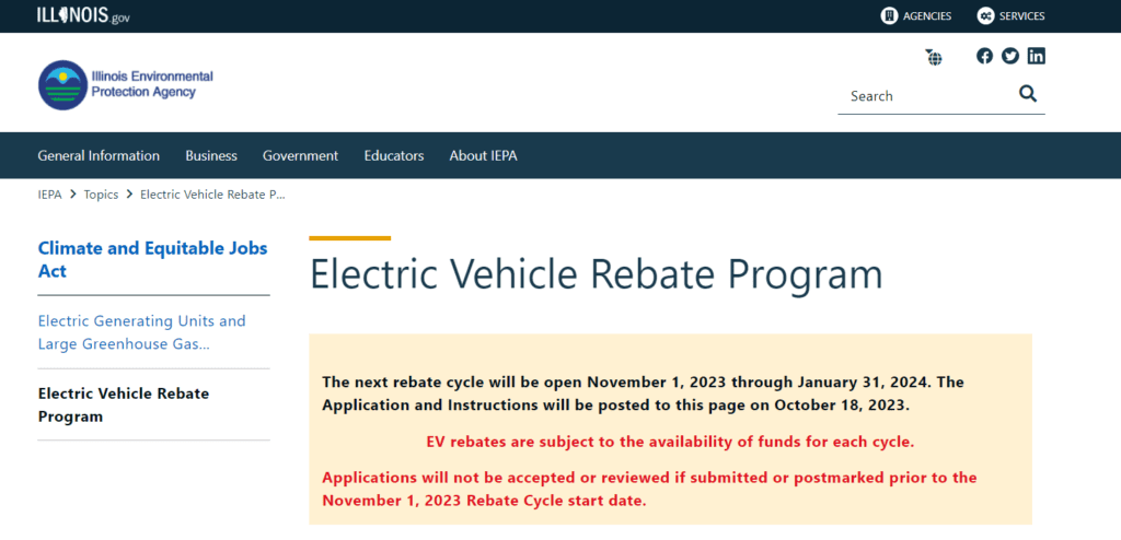 Illinois EV Rebate Form