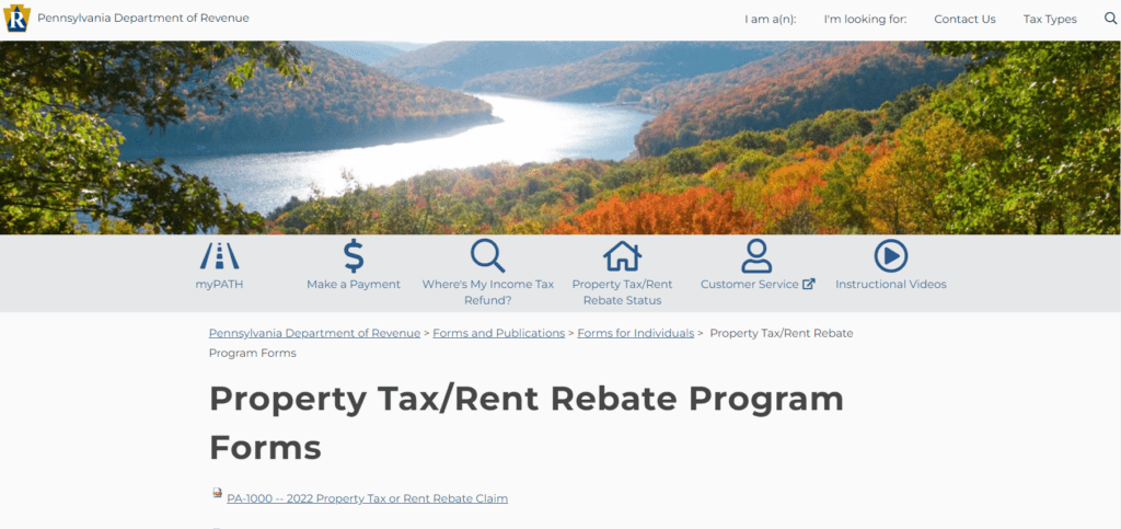 Property Tax Or Rent Rebate Claim Form