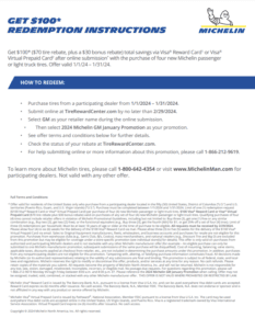 Michelin Rebate Form Printablerebateform Net