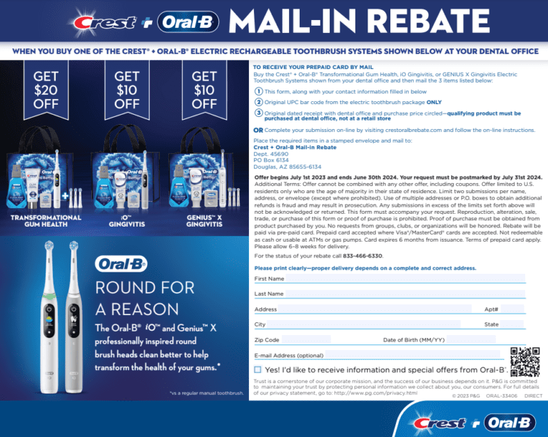 P&G Rebate Form 2024