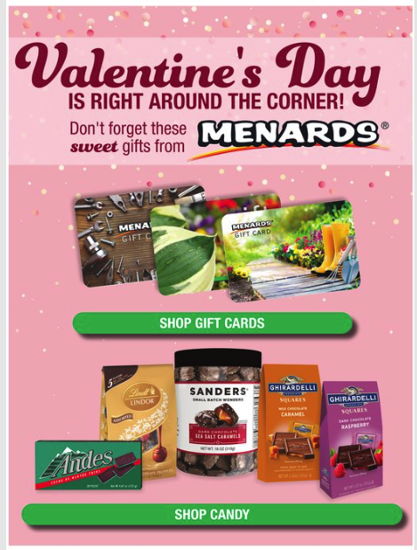 Menards Rebate Valentine's Day Sale 2024
