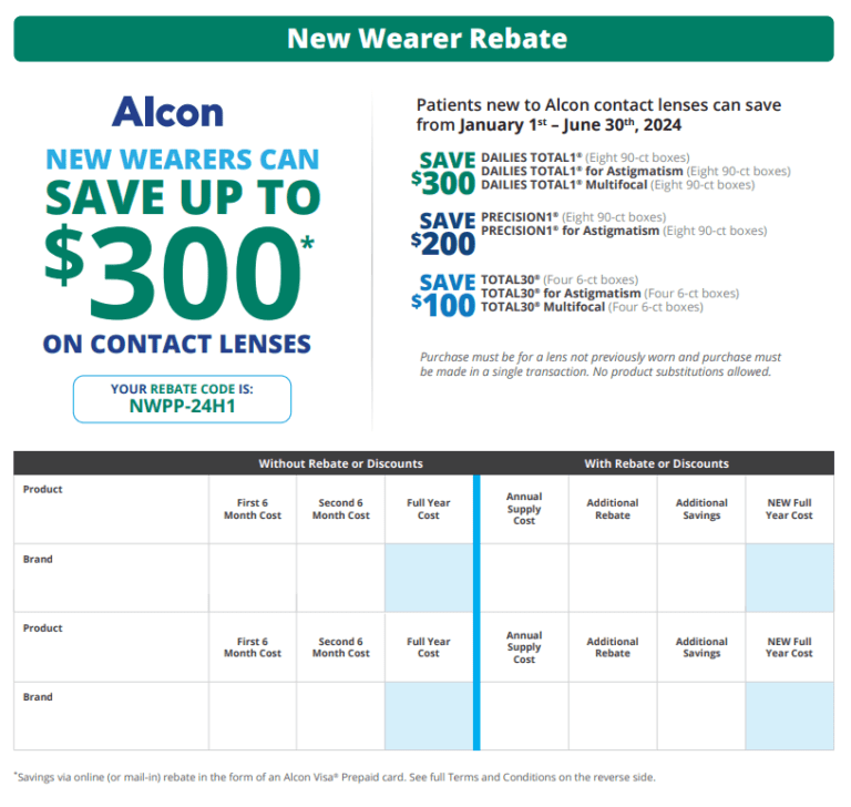 Alcon Air Optix Rebate Form 2024