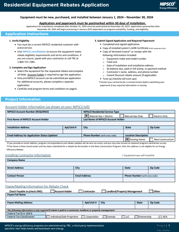 Nipsco Rebate Form 2024